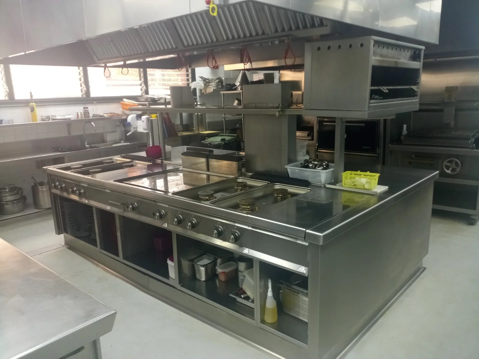 Cocina profesional a medida con isla central